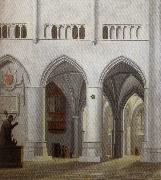 Pieter Jansz Saenredam Interior of the Church of Saint Bavo in Haarlem oil painting artist